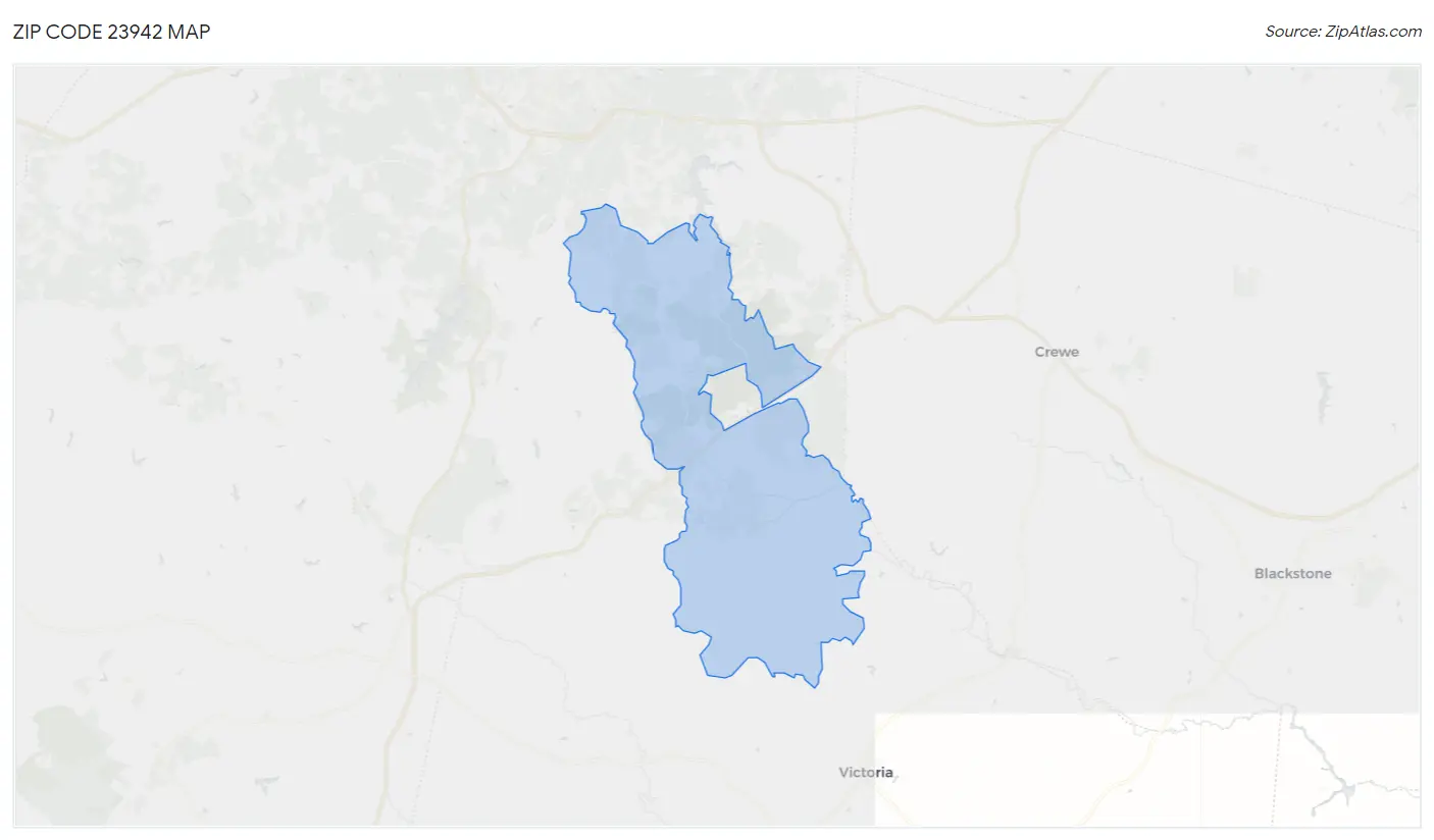 Zip Code 23942 Map