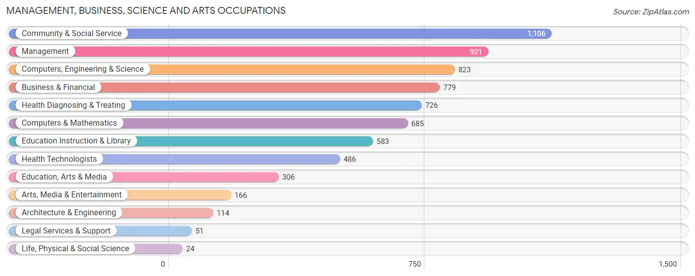 Management, Business, Science and Arts Occupations in Zip Code 24012