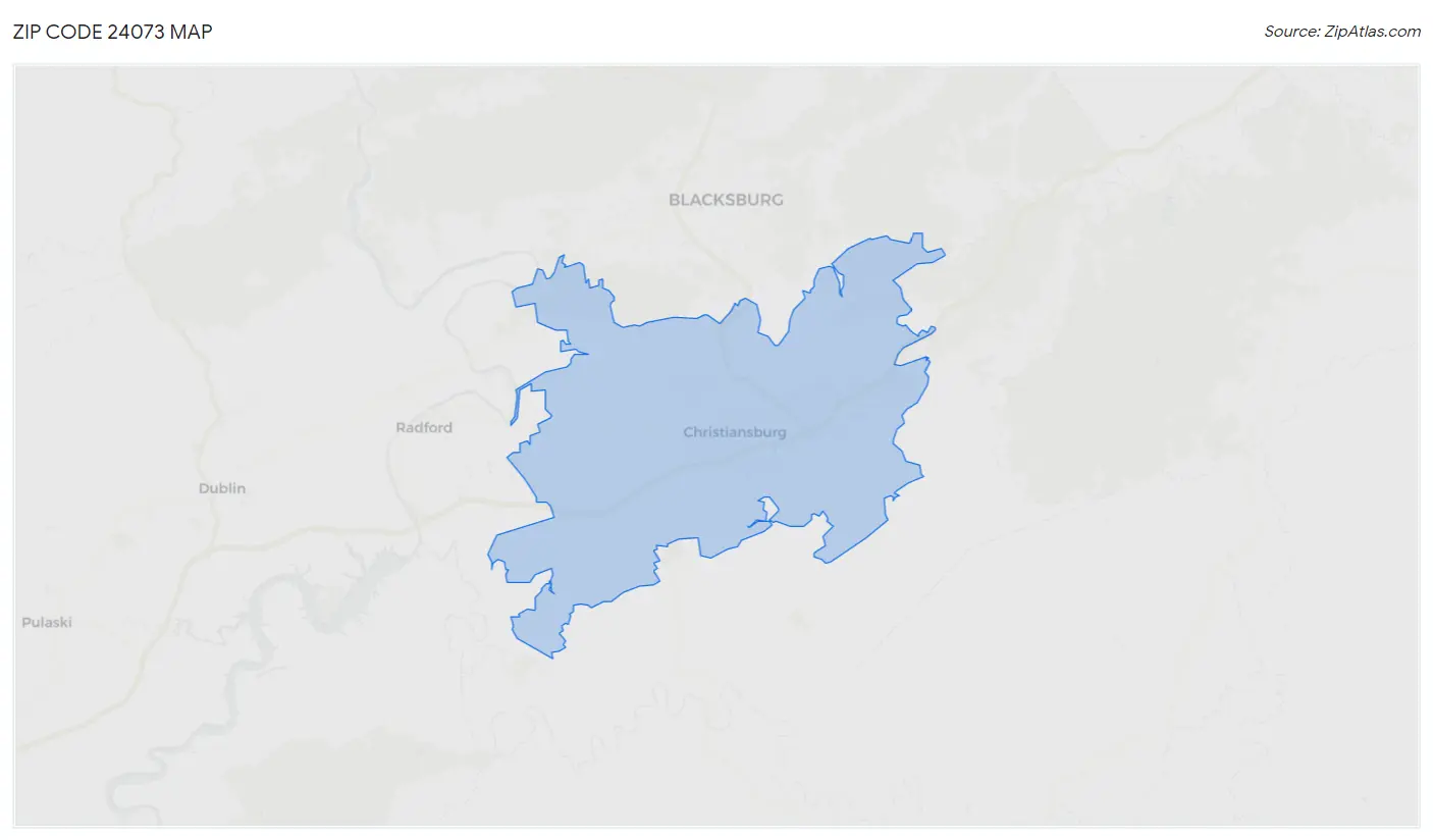 Zip Code 24073 Map