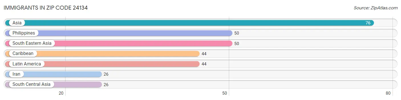 Immigrants in Zip Code 24134