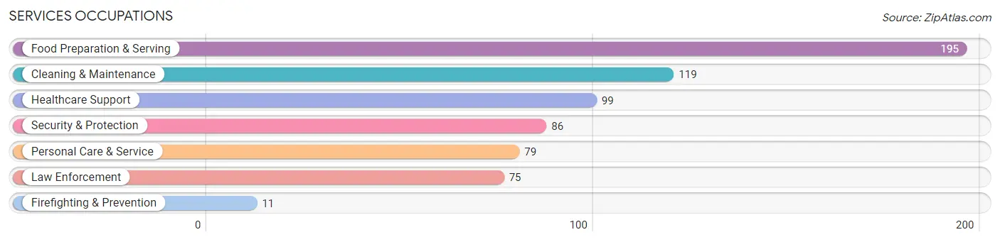 Services Occupations in Zip Code 24148