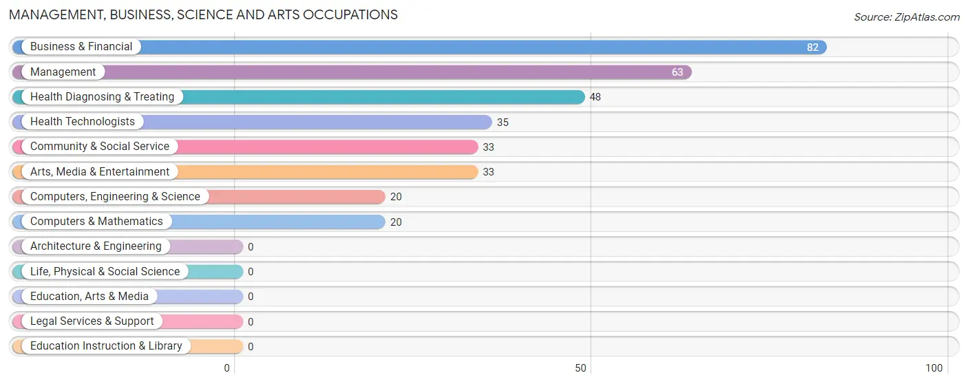 Management, Business, Science and Arts Occupations in Zip Code 24176