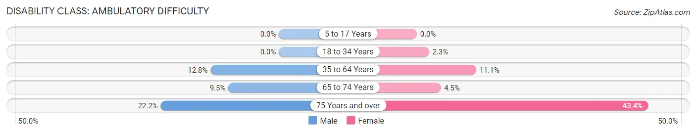 Disability in Zip Code 24211: <span>Ambulatory Difficulty</span>