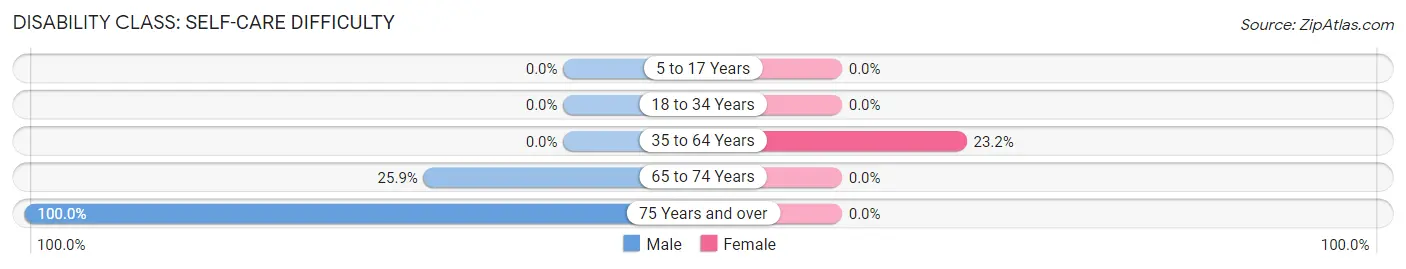 Disability in Zip Code 24217: <span>Self-Care Difficulty</span>