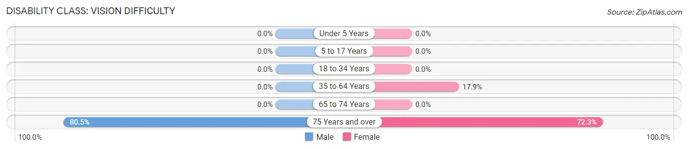 Disability in Zip Code 24220: <span>Vision Difficulty</span>