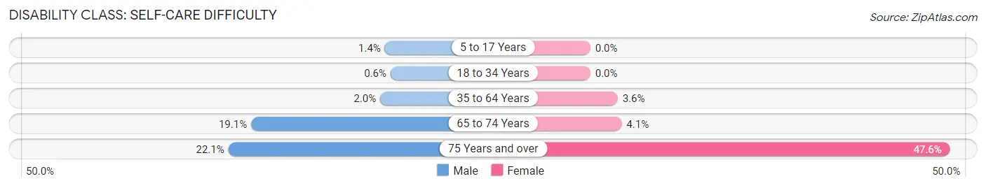 Disability in Zip Code 24263: <span>Self-Care Difficulty</span>