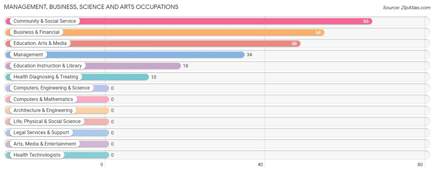 Management, Business, Science and Arts Occupations in Zip Code 24534