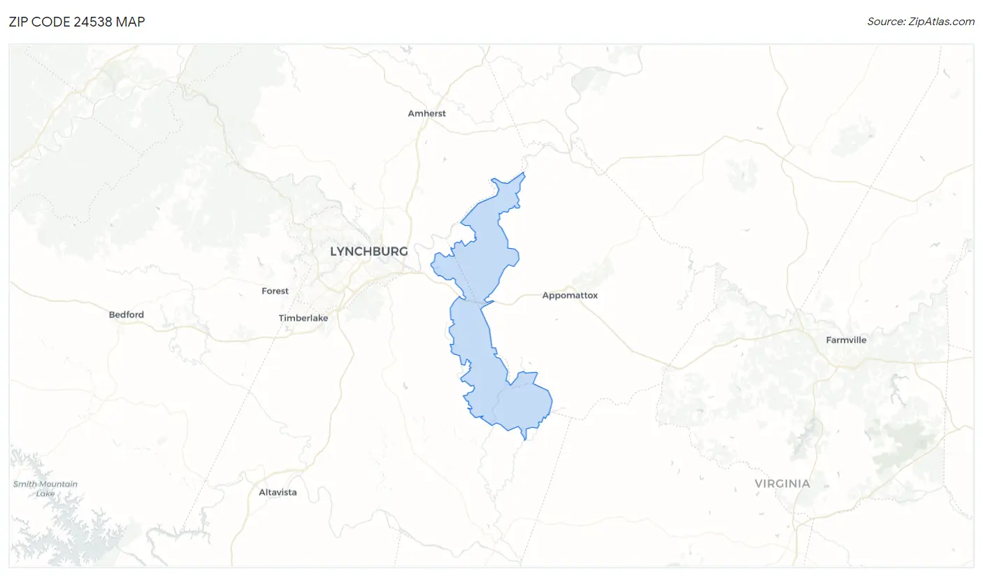 Zip Code 24538 Map