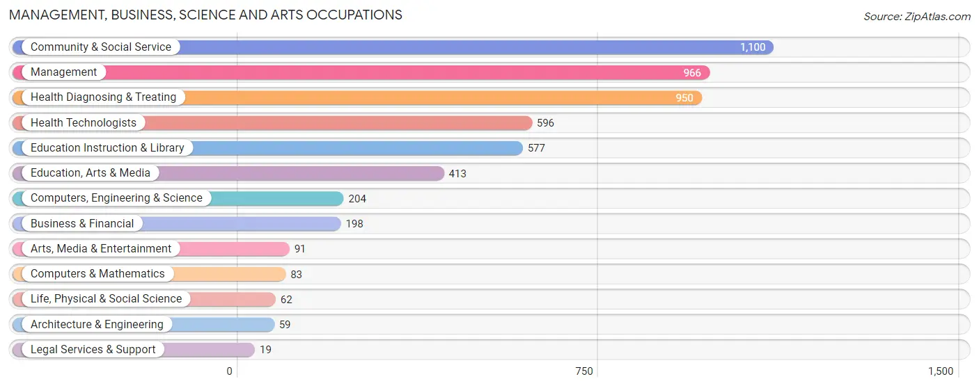 Management, Business, Science and Arts Occupations in Zip Code 24540