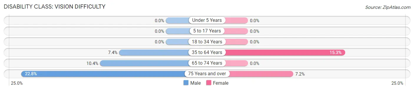 Disability in Zip Code 24571: <span>Vision Difficulty</span>