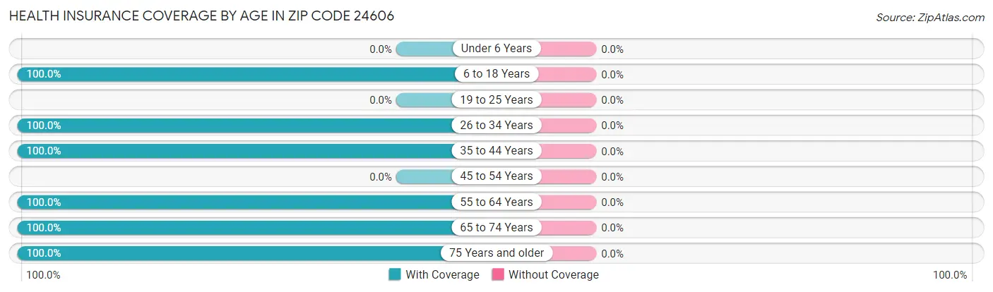 Health Insurance Coverage by Age in Zip Code 24606