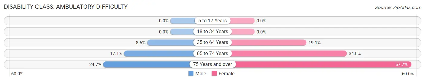 Disability in Zip Code 24630: <span>Ambulatory Difficulty</span>