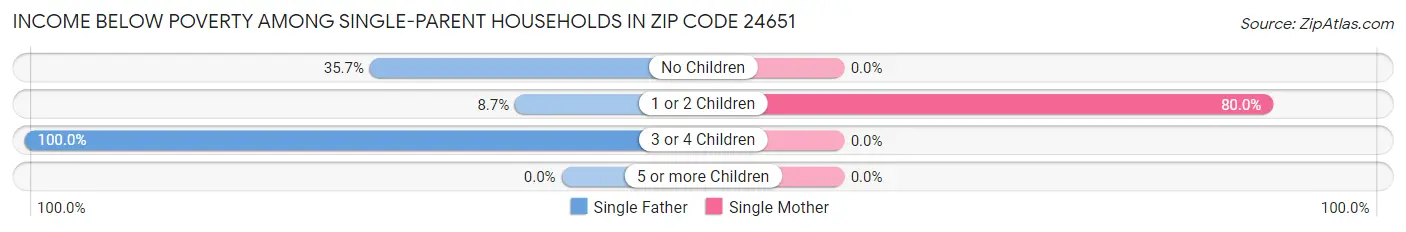 Income Below Poverty Among Single-Parent Households in Zip Code 24651