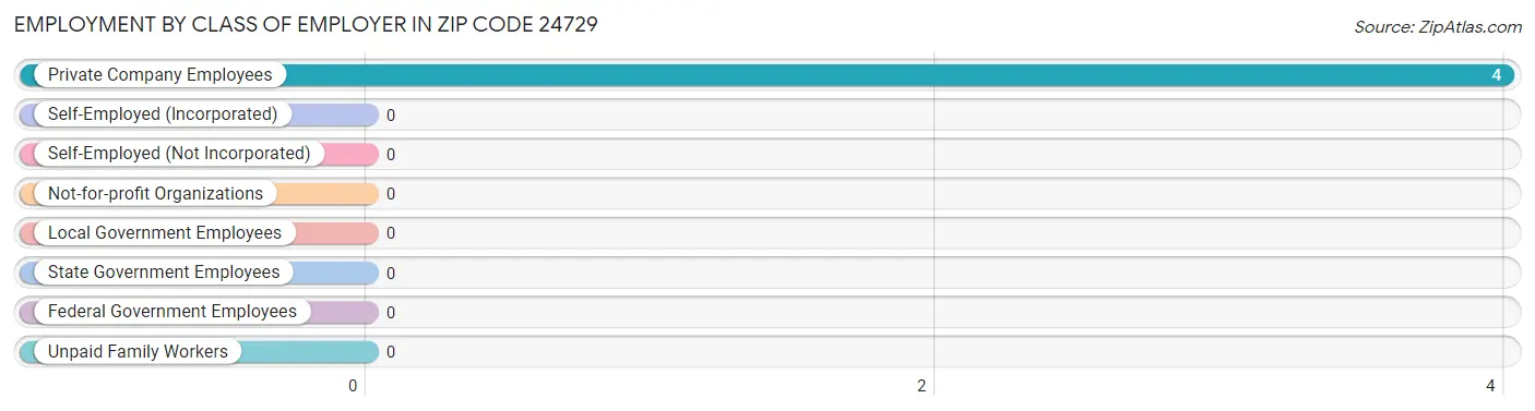 Employment by Class of Employer in Zip Code 24729