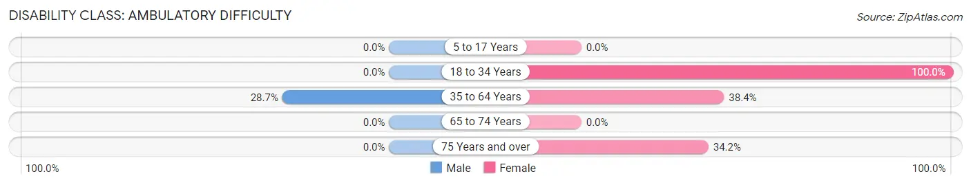 Disability in Zip Code 24823: <span>Ambulatory Difficulty</span>