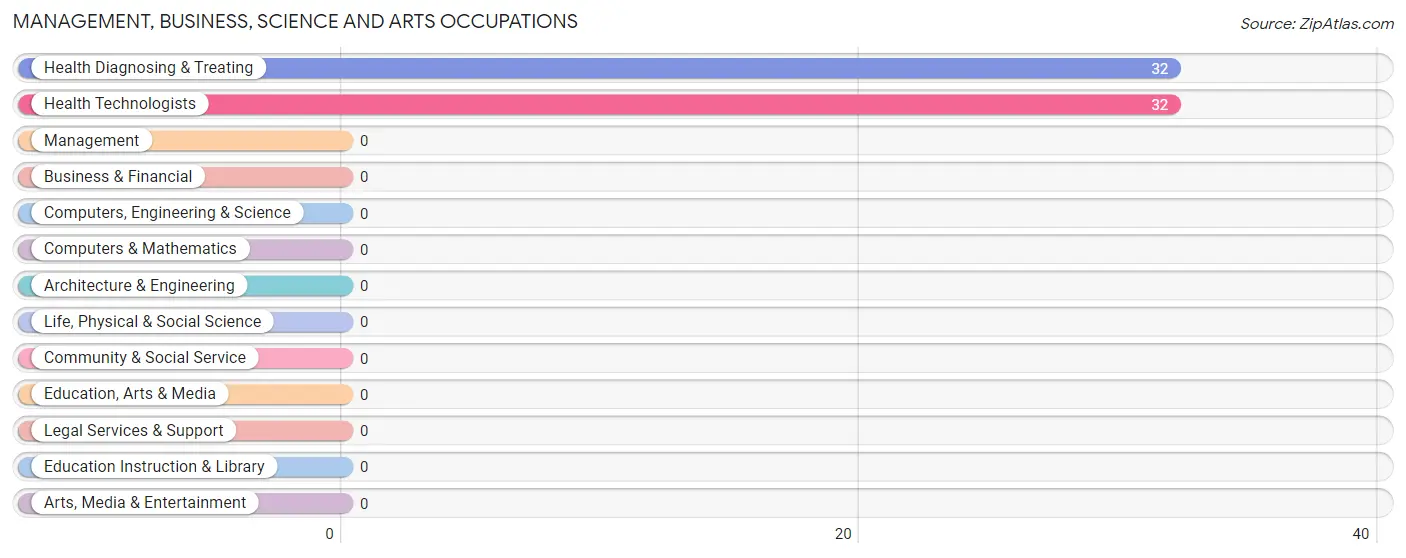 Management, Business, Science and Arts Occupations in Zip Code 24834