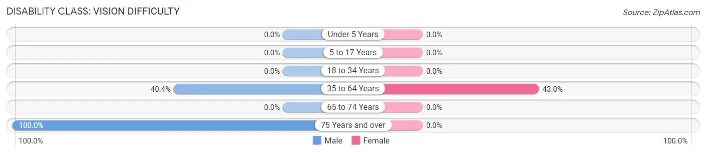 Disability in Zip Code 24834: <span>Vision Difficulty</span>