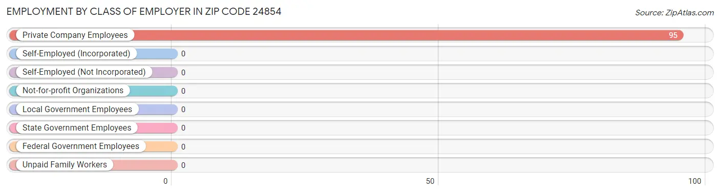 Employment by Class of Employer in Zip Code 24854