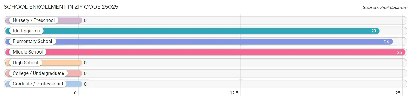 School Enrollment in Zip Code 25025