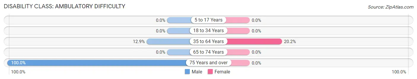 Disability in Zip Code 25111: <span>Ambulatory Difficulty</span>