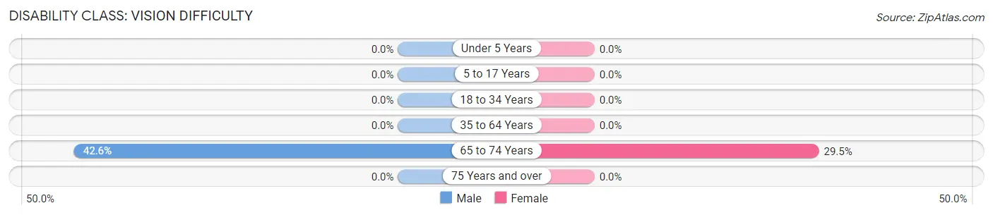 Disability in Zip Code 25161: <span>Vision Difficulty</span>