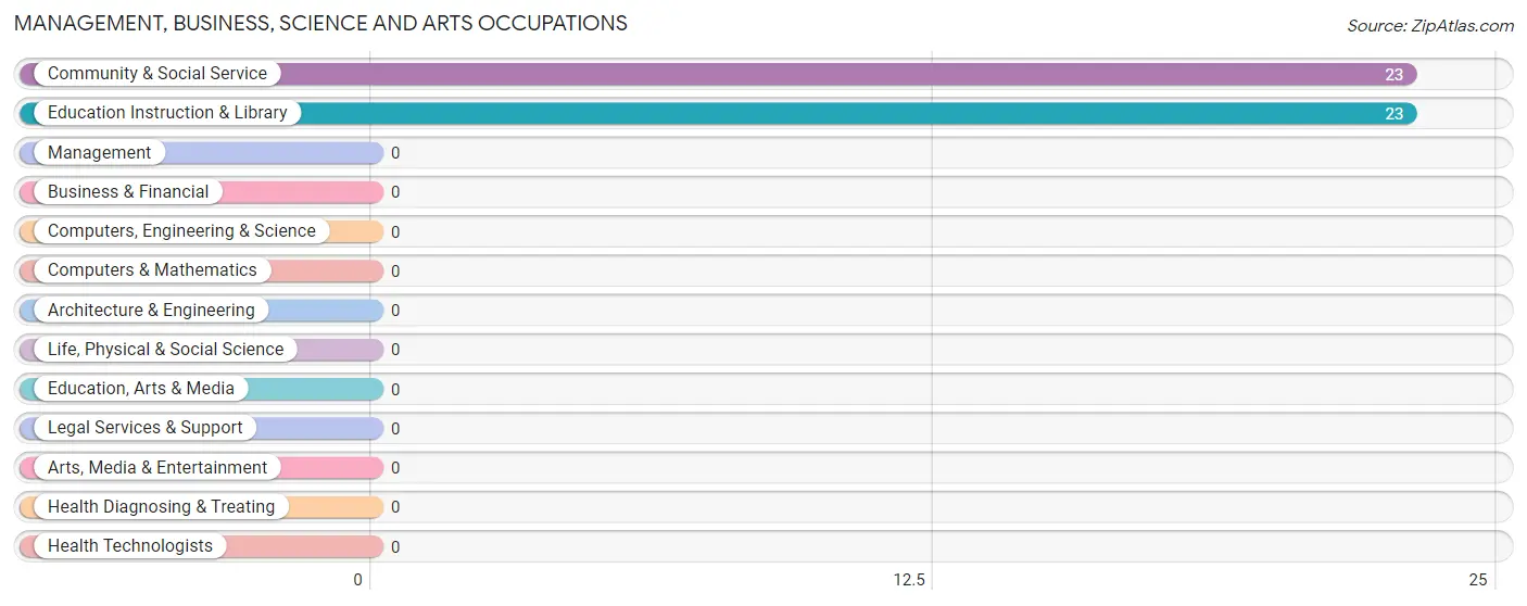 Management, Business, Science and Arts Occupations in Zip Code 25211