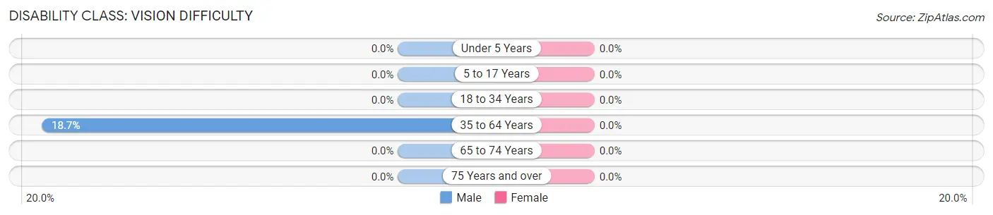 Disability in Zip Code 25214: <span>Vision Difficulty</span>