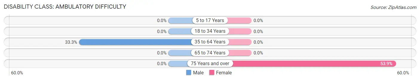 Disability in Zip Code 25573: <span>Ambulatory Difficulty</span>