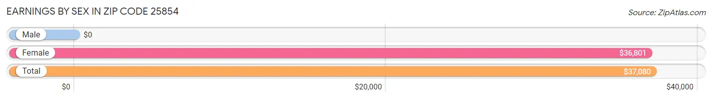 Earnings by Sex in Zip Code 25854