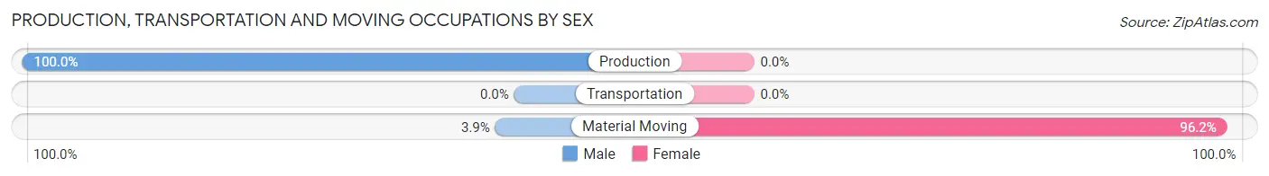 Production, Transportation and Moving Occupations by Sex in Zip Code 26032