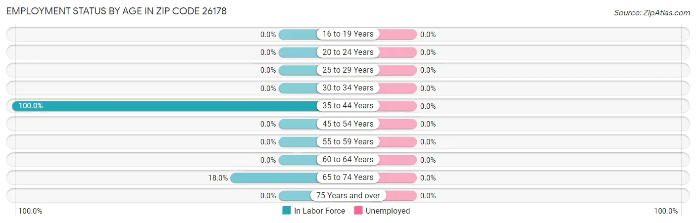 Employment Status by Age in Zip Code 26178