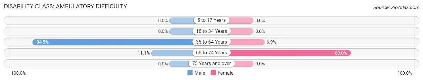 Disability in Zip Code 26293: <span>Ambulatory Difficulty</span>