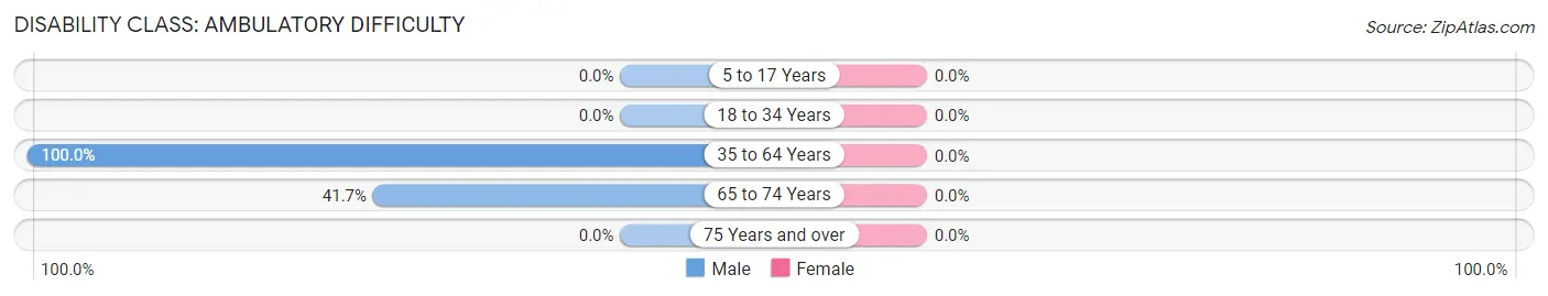 Disability in Zip Code 26404: <span>Ambulatory Difficulty</span>
