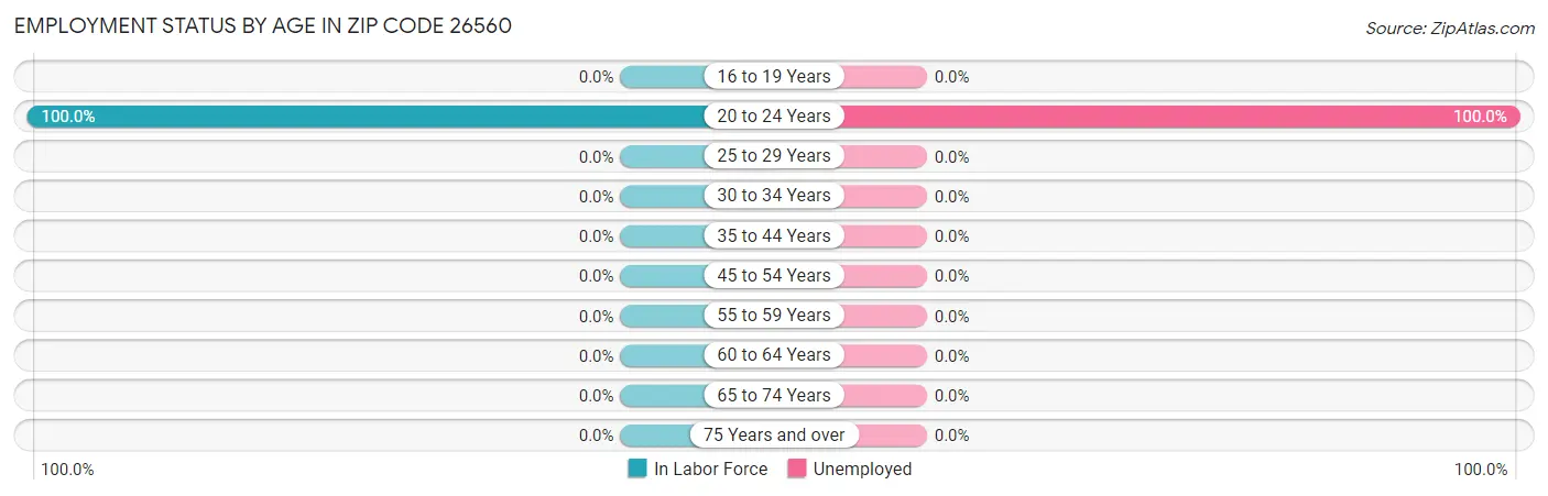 Employment Status by Age in Zip Code 26560