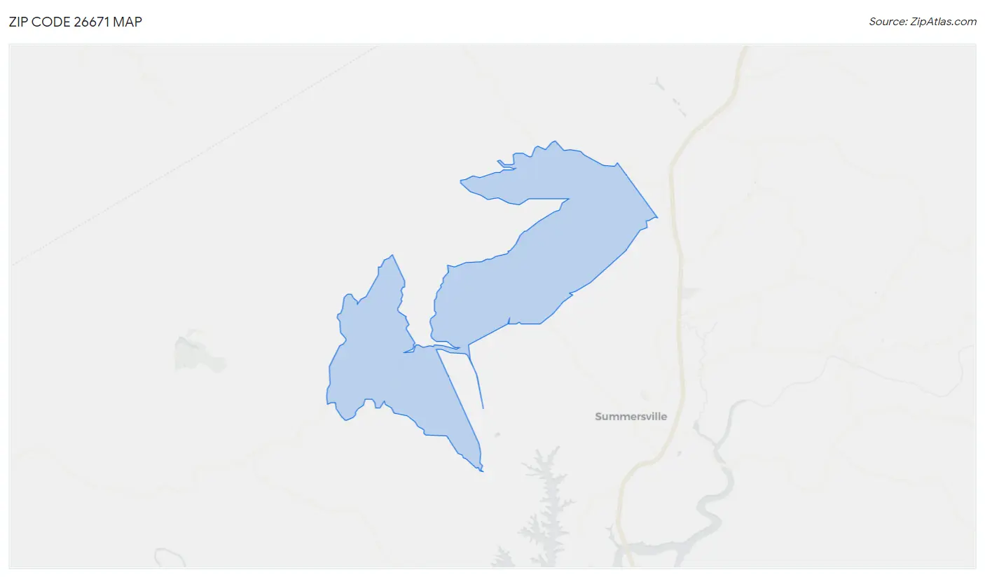 Zip Code 26671 Map