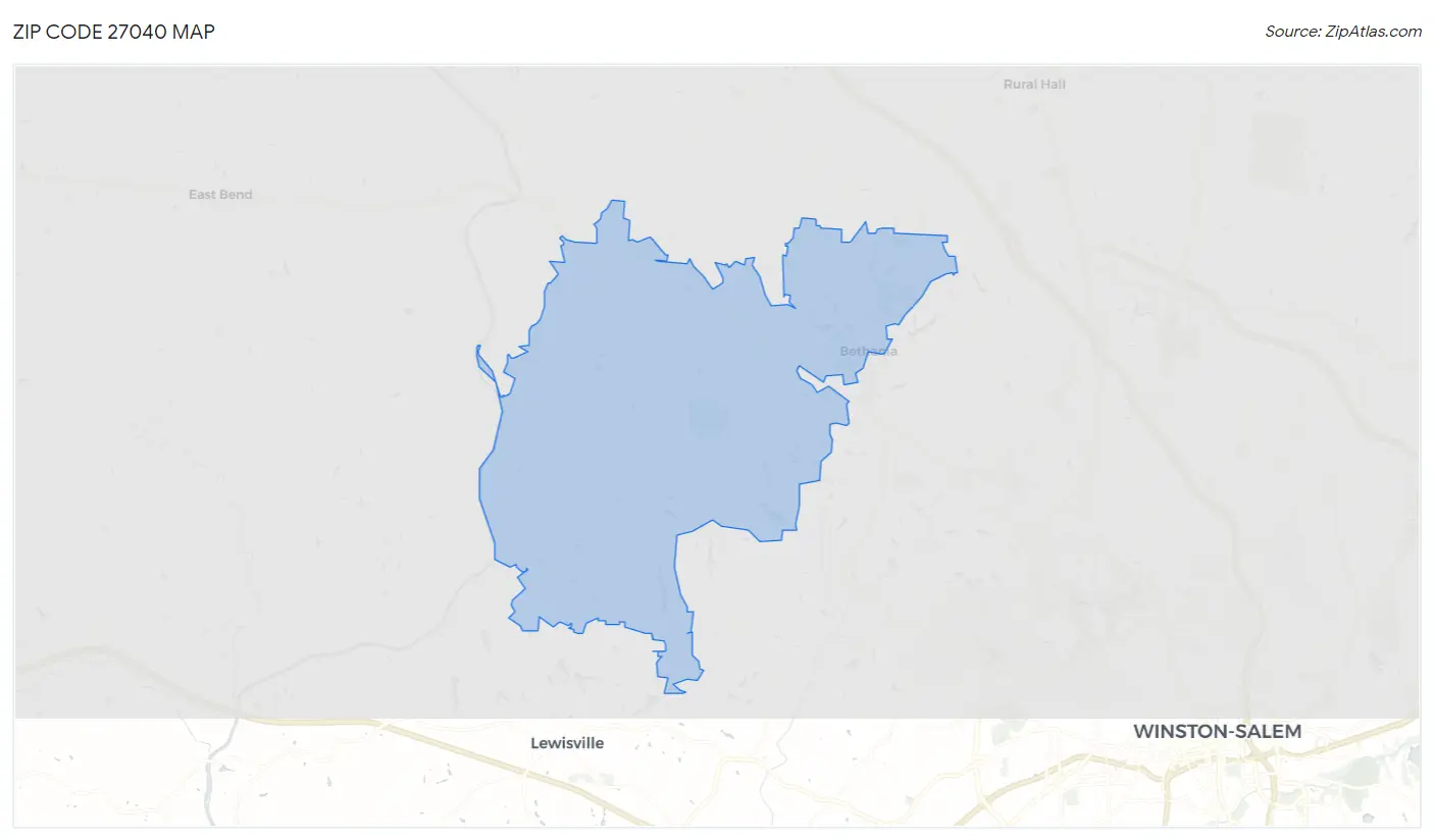 Zip Code 27040 Map