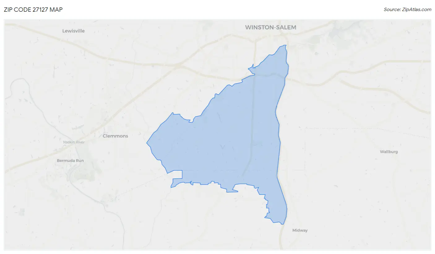 Zip Code 27127 Map