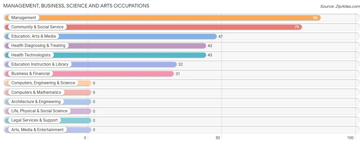 Management, Business, Science and Arts Occupations in Zip Code 27291