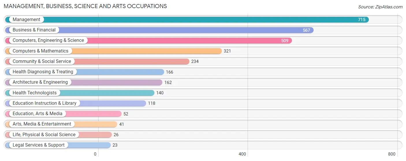 Management, Business, Science and Arts Occupations in Zip Code 27310