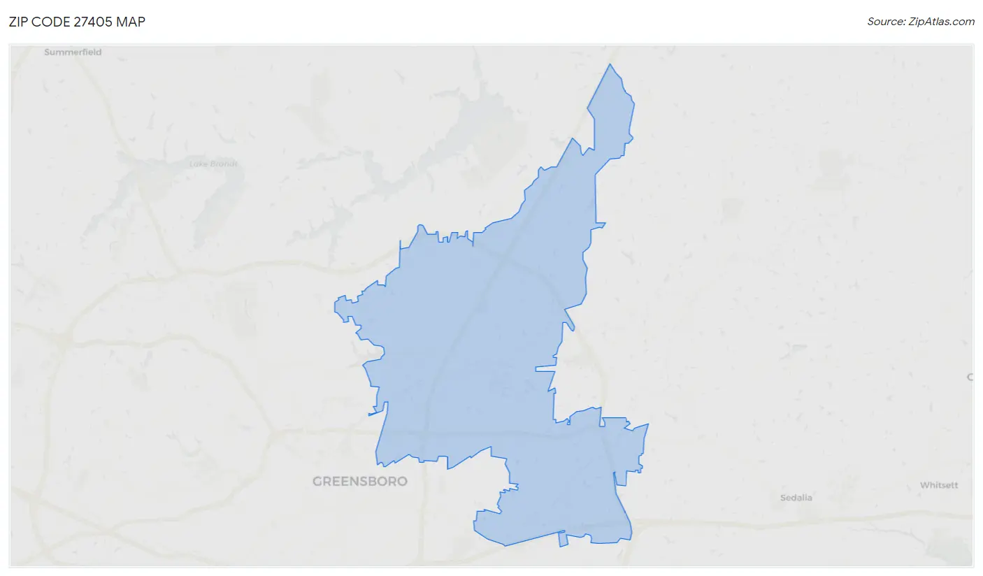 Zip Code 27405 Map