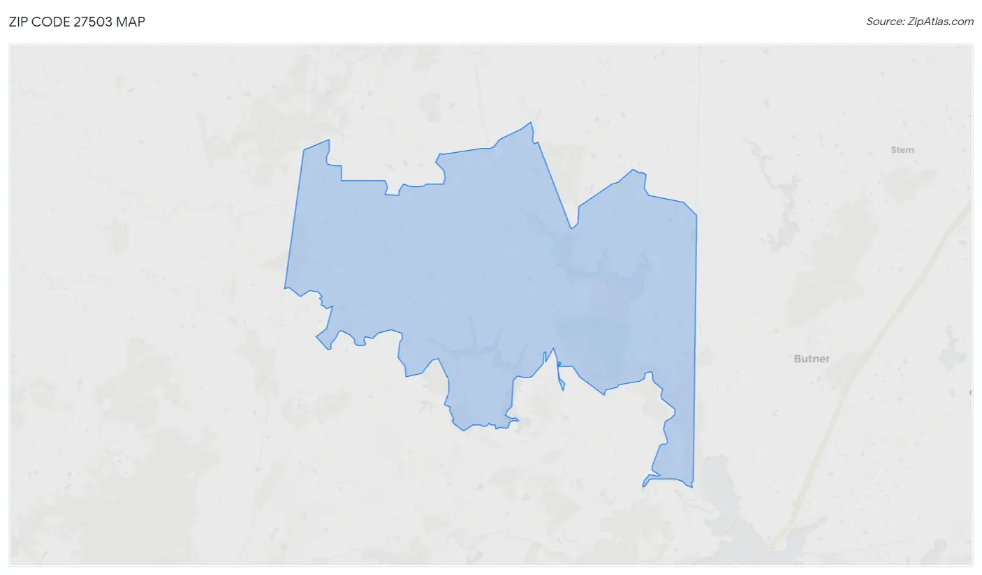 Zip Code 27503 Map