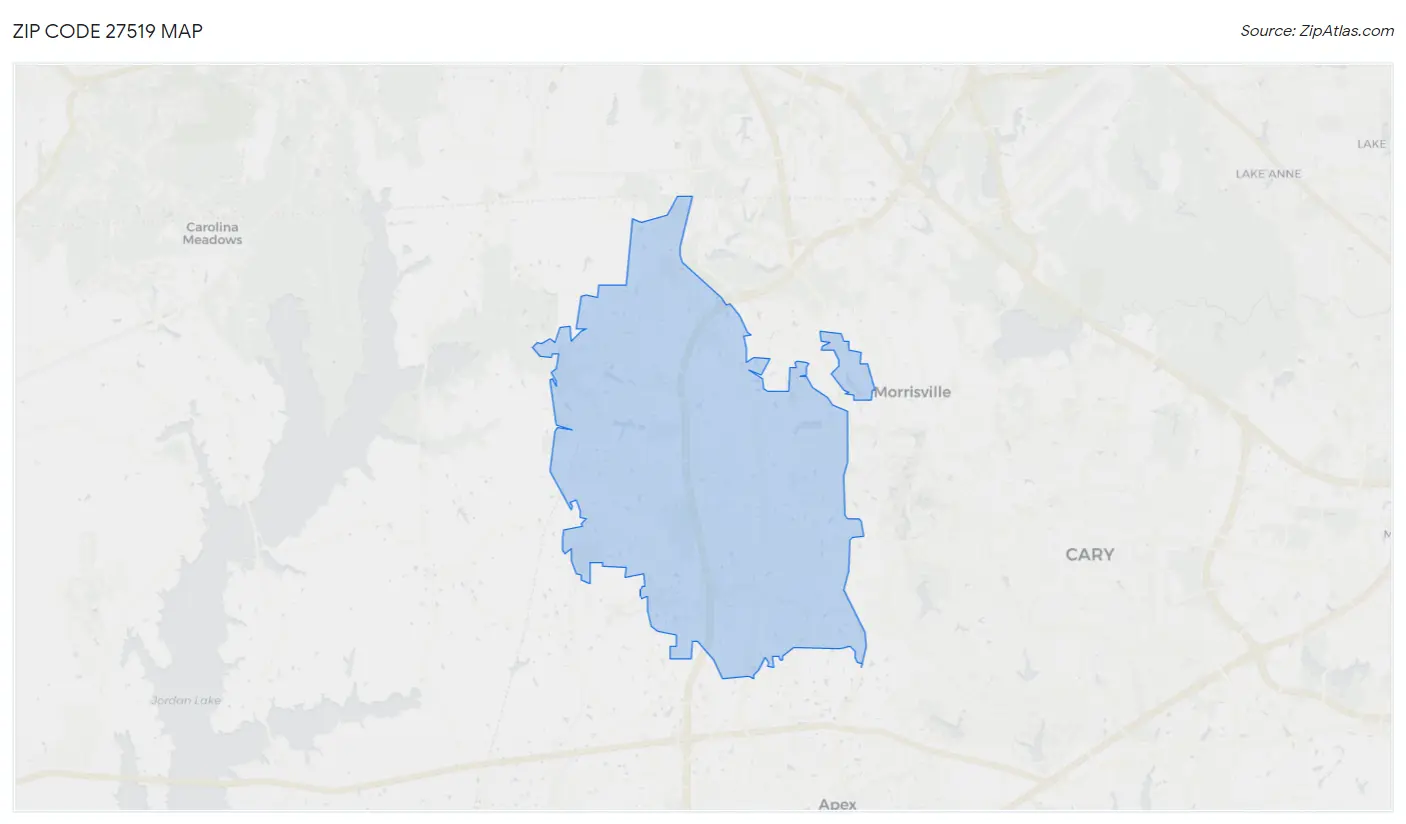 Zip Code 27519 Map