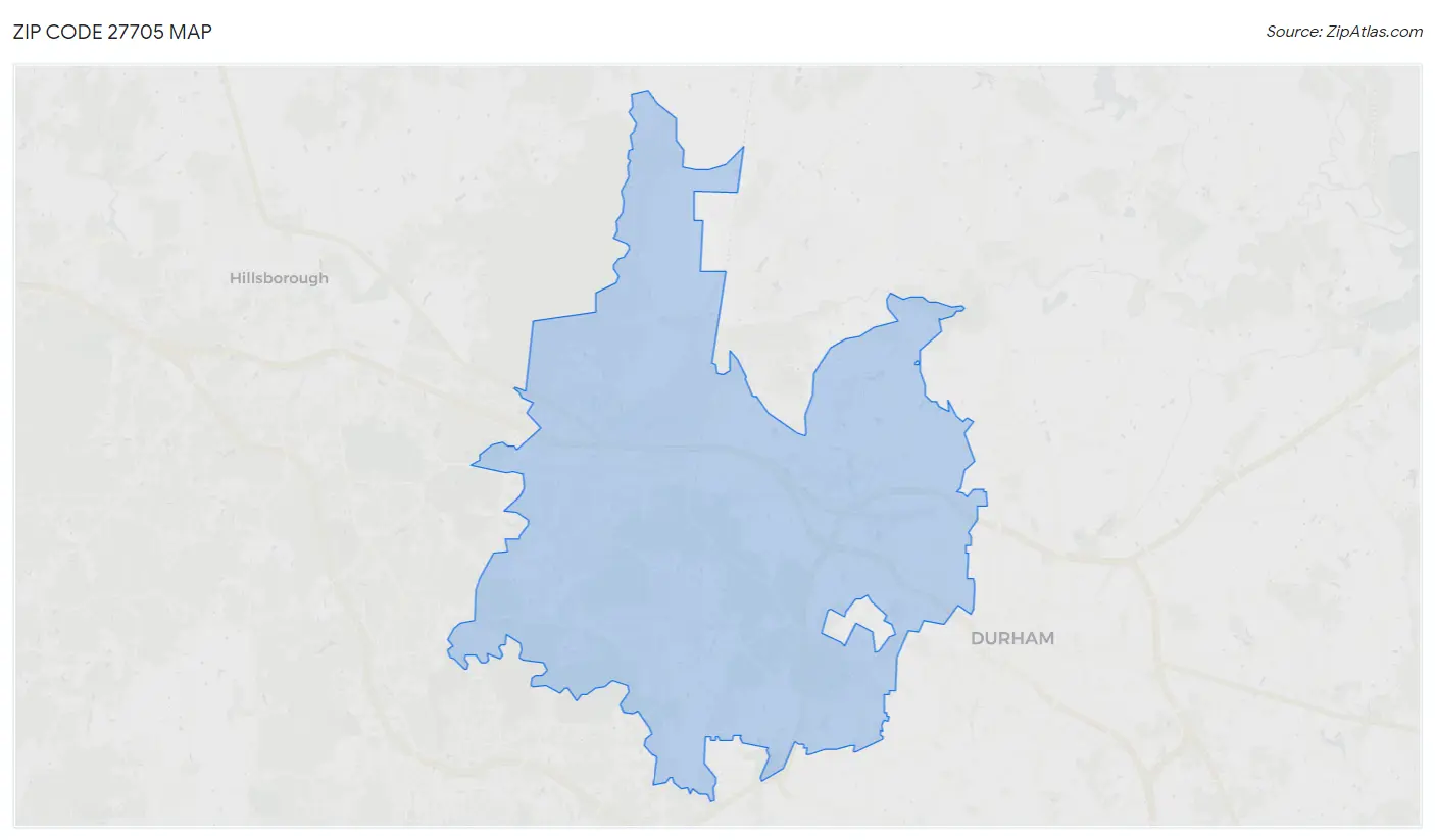 Zip Code 27705 Map