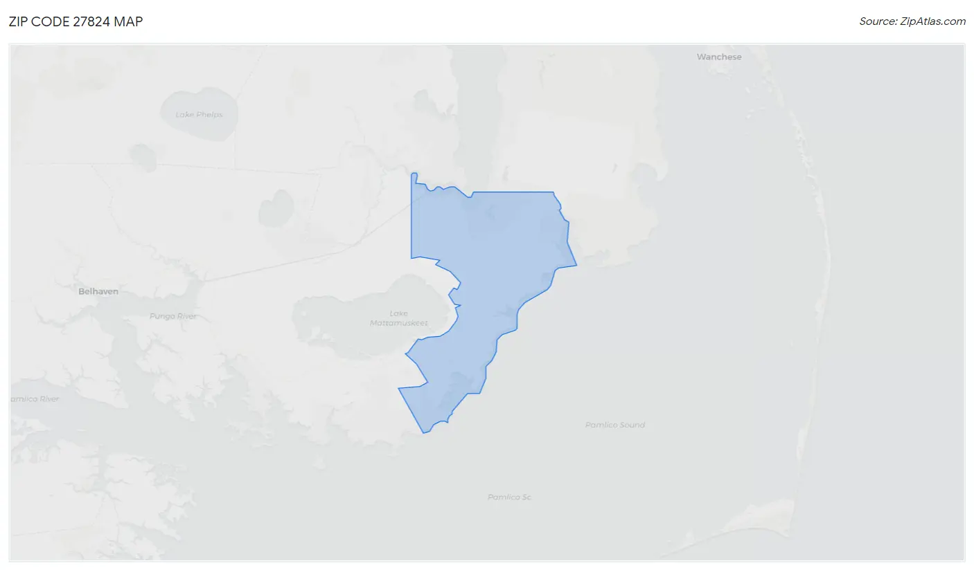 Zip Code 27824 Map