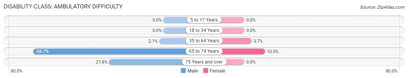 Disability in Zip Code 27966: <span>Ambulatory Difficulty</span>