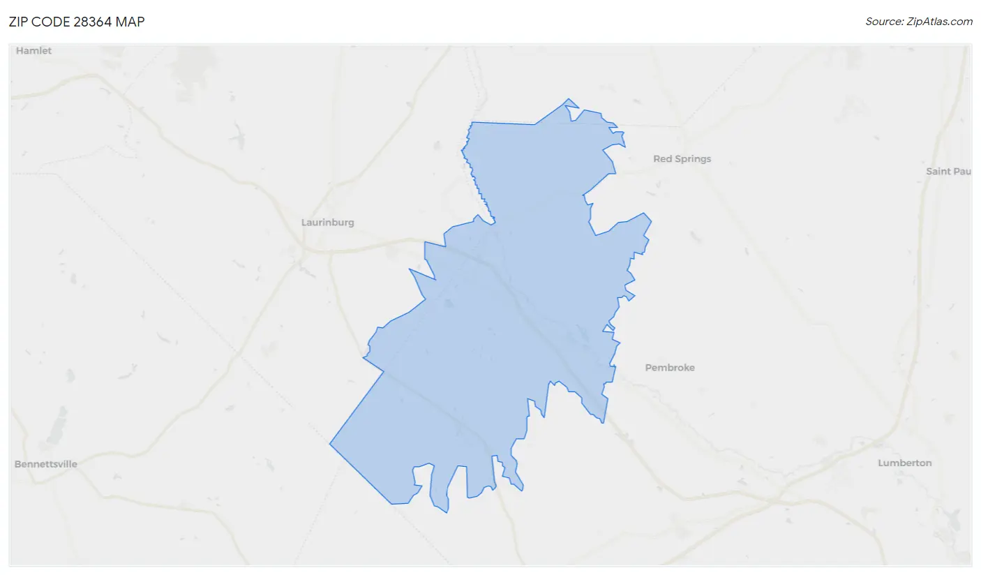 Zip Code 28364 Map