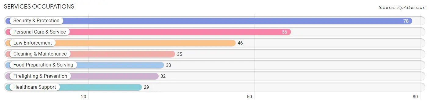 Services Occupations in Zip Code 28391