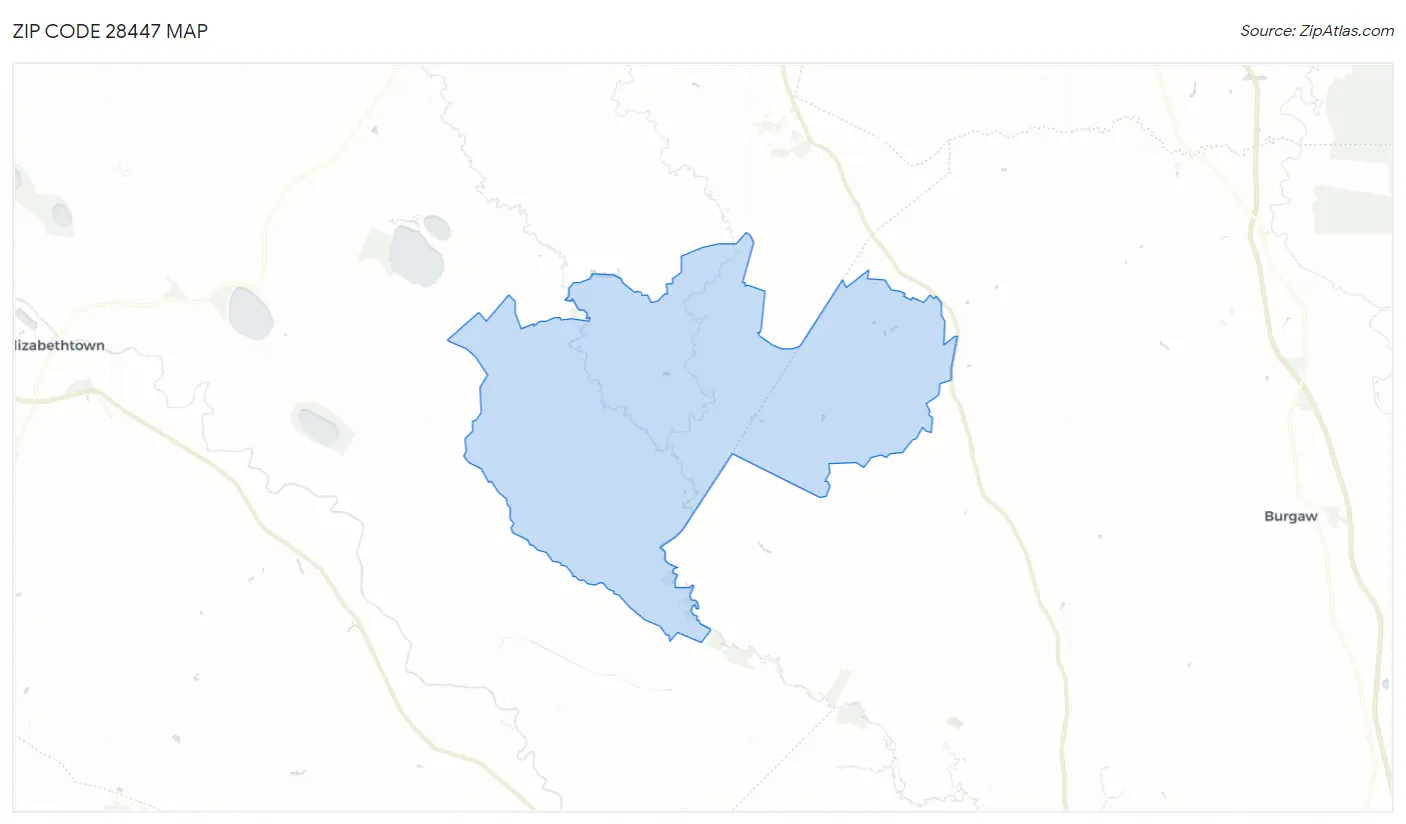 Zip Code 28447 Map