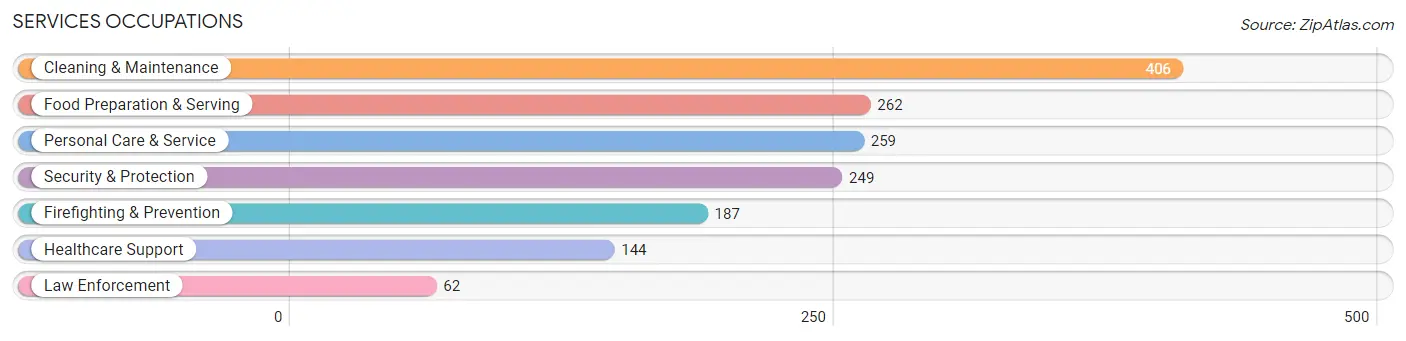 Services Occupations in Zip Code 28461