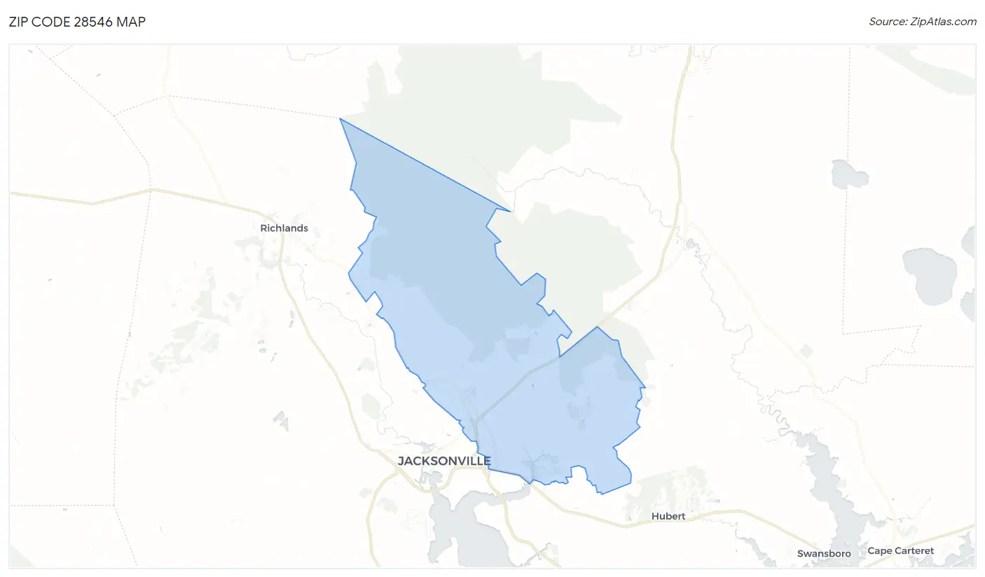 Zip Code 28546 Map